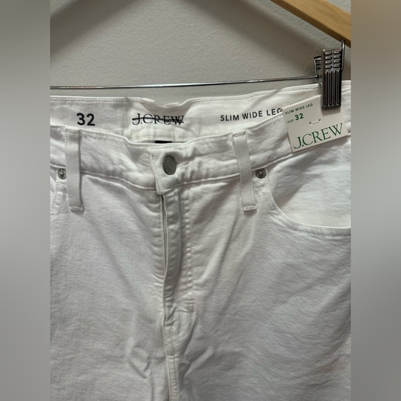 NWT! J. Crew Slim wide-leg jean in white wash. Size 32. $148 - Picture 5 of 7